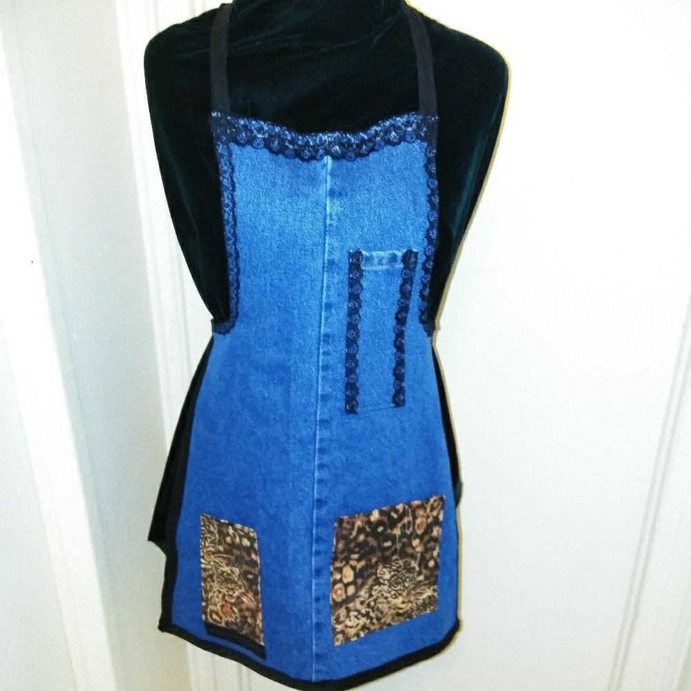 Handmade Jean Apron NWT
